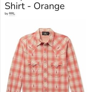Ralph Lauren Orange Casual Button Down Shirt